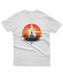 Camiseta Manga Curta Unisex Estátua Buda Meditando