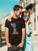 Camiseta Manga Curta Unisex Meditação Perfil Tintas