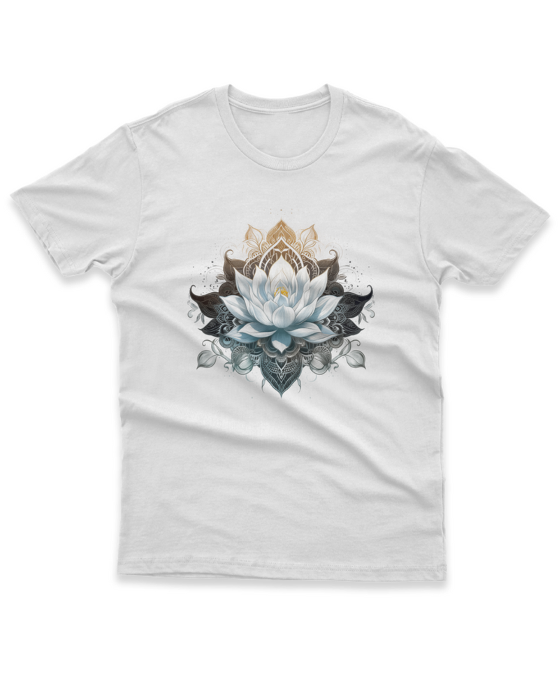 Camiseta Manga Curta Unisex Flor de Lotus