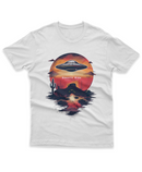 Camiseta Manga Curta Unisex UFO Por do Sol Deserto - Smooth Ride