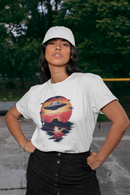 Camiseta Manga Curta Unisex UFO Por do Sol Deserto - Smooth Ride