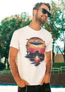Camiseta Manga Curta Unisex UFO Por do Sol Deserto - Smooth Ride