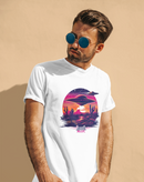 Camiseta Manga Curta Unisex UFO Por do Sol Deserto 2 - Smooth Ride