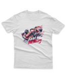 Camiseta Manga Curta Unisex Carro Corrida Estilo F1 Vermelho - Fast or Nothing