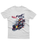 Camiseta Manga Curta Unisex Carro Corrida Estilo F1 Azul 2 - Fast or Nothing