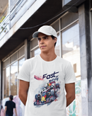 Camiseta Manga Curta Unisex Carro Corrida Estilo F1 Azul 2 - Fast or Nothing