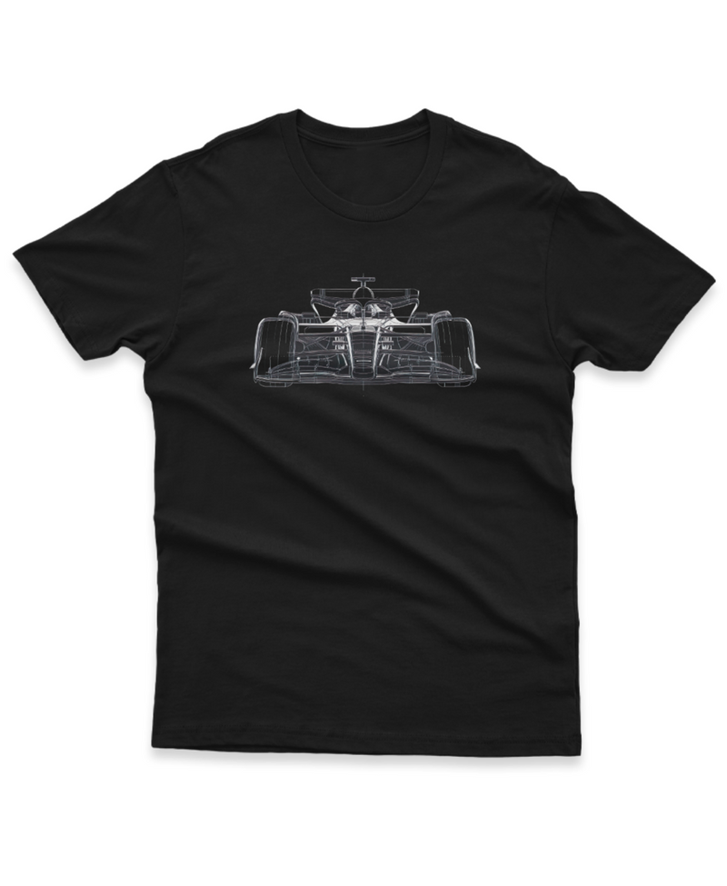 Camiseta Manga Curta Unisex Carro Corrida Traçado Frente