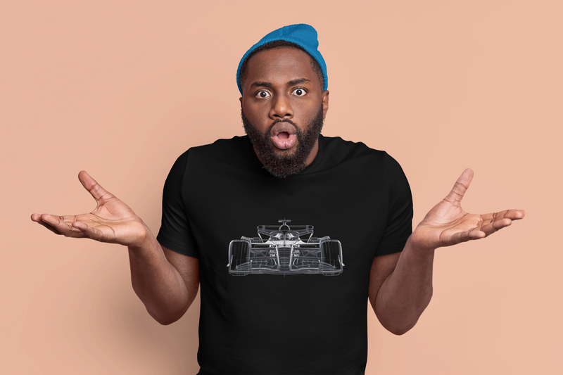 Camiseta Manga Curta Unisex Carro Corrida Traçado Frente