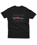 Camiseta Manga Curta Unisex Carro Corrida Estilo F1 Perfil BluePrint