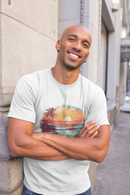 Camiseta Manga Curta Unisex Por do Sol na Praia