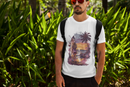 Camiseta Manga Curta Unisex Por do Sol Praia Surfista