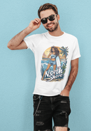 Camiseta Manga Curta Unisex Por do Sol Praia Surfista - North Shore