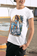 Camiseta Manga Curta Unisex Por do Sol Praia Surfista - North Shore