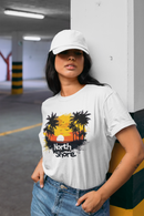 Camiseta Manga Curta Unisex Por do Sol na Praia - North Shore