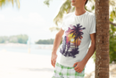 Camiseta Manga Curta Unisex Por do Sol Praia Surfista 2