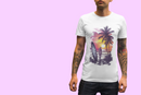 Camiseta Manga Curta Unisex Por do Sol Praia Surfista 2