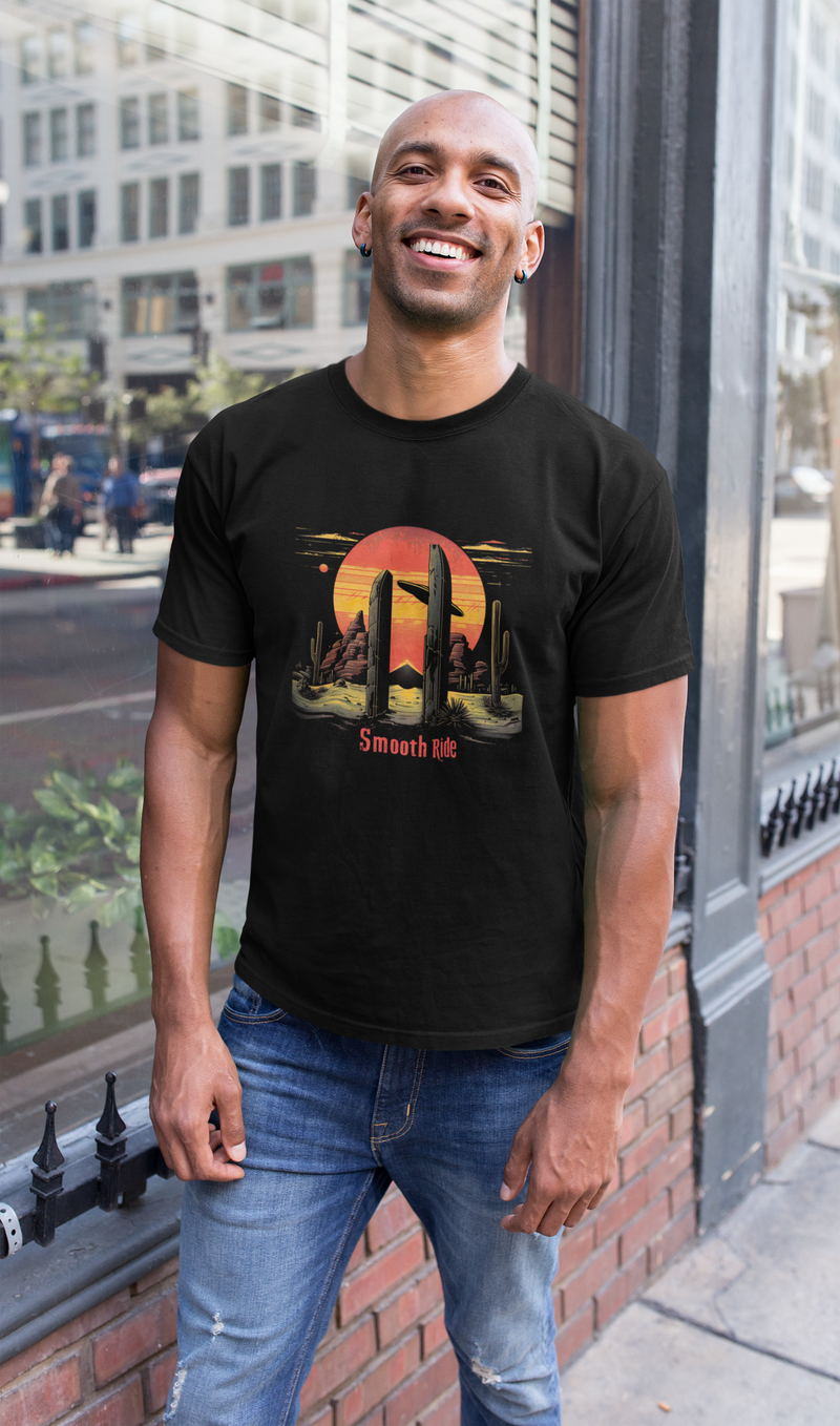 Camiseta Manga Curta Unisex UFO Deserto 10 - Smooth Ride