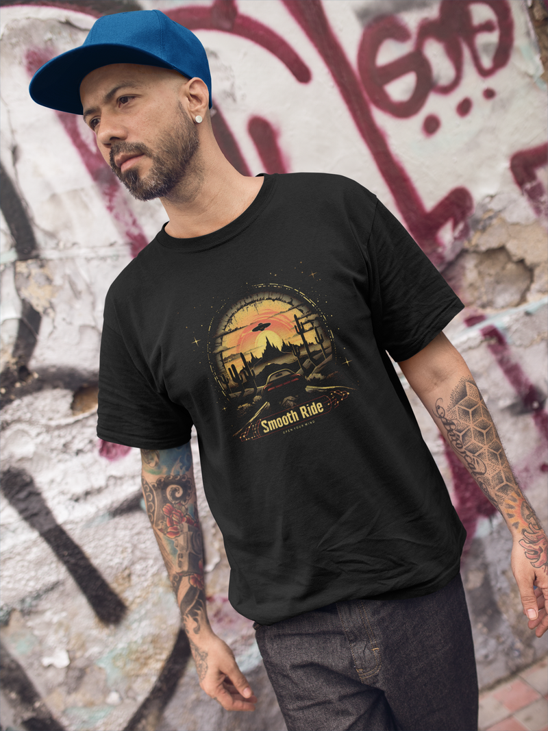 Camiseta Manga Curta Unisex UFO Deserto 15 - Smooth Ride