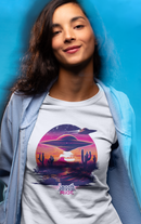 Camiseta Manga Curta Feminina UFO Por do Sol Deserto 2 - Smooth Ride