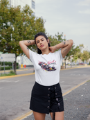 Camiseta Manga Curta Feminina Carro Corrida Estilo F1 Azul - Fast or Nothing