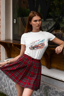 Camiseta Manga Curta Feminina Carro Corrida Estilo F1 Laranja - Fast or Nothing