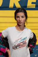 Camiseta Manga Curta Feminina Carro Corrida Estilo F1 Laranja - Fast or Nothing