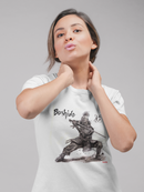 Camiseta Manga Curta Feminina Samurai Pose Ataque 2 - Bushido