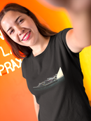 Camiseta Manga Curta Feminina Carro Corrida Perfil