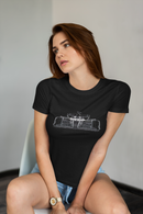 Camiseta Manga Curta Feminina Carro Corrida Traçado Frente