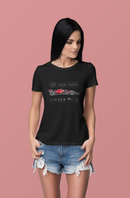 Camiseta Manga Curta Feminina Carro Corrida Perfil BluePrint