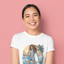 Camiseta Manga Curta Feminina Por do Sol Praia Surfista - North Shore