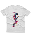 Camiseta Manga Curta Unisex Jimi com sua Guitarra