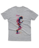 Camiseta Manga Curta Unisex Jimi com sua Guitarra