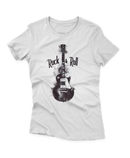 Camiseta Manga Curta Feminina Guitarra Rock & Roll