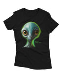 Camiseta Manga Curta Feminina Alien Verde
