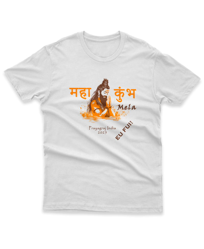 Camiseta Manga Curta Unisex Maha Kumbh Mela 2025 EU FUI