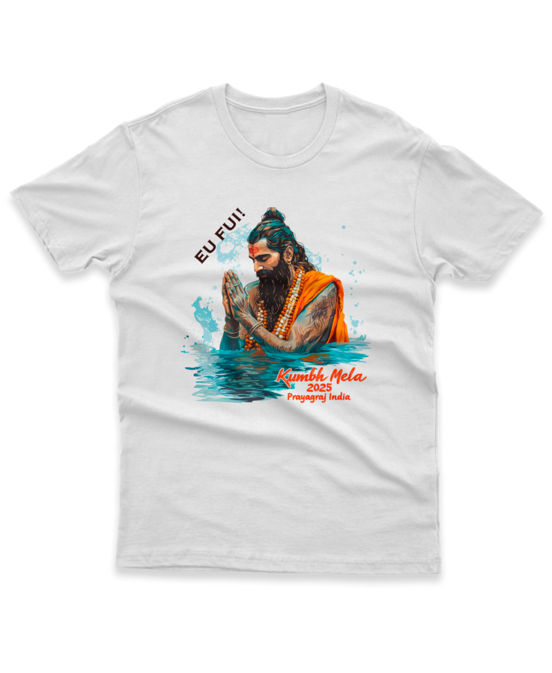 Camiseta Manga Curta Unisex Kumbh Mela 2025 EU FUI