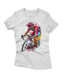 Camiseta Manga Curta Feminina Aquarela Ciclista 1 - ToughRide