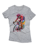 Camiseta Manga Curta Feminina Aquarela Ciclista 1 - ToughRide