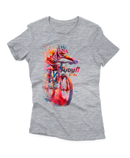 Camiseta Manga Curta Feminina Aquarela Ciclista 2 - ToughRide