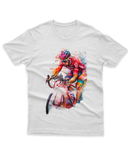 Camiseta Manga Curta Unisex Aquarela Ciclista 3 - ToughRide