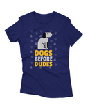 Camiseta Manga Curta Feminina Dogs Before Dudes