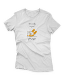 Camiseta Manga Curta Feminina Gato Doing this for Pizza