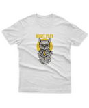 Camiseta Manga Curta Unisex Gato Night Play