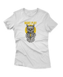Camiseta Manga Curta Feminina Gato Night Play