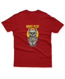 Camiseta Manga Curta Unisex Gato Night Play