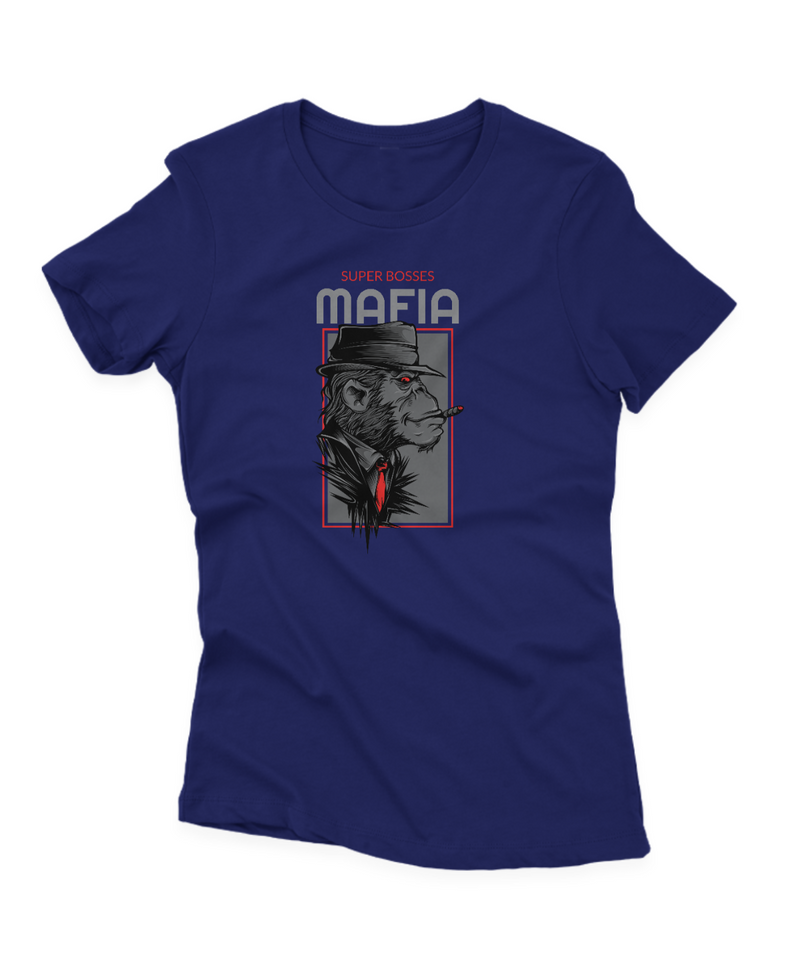 Camiseta Manga Curta Feminina Super Bosses Mafia