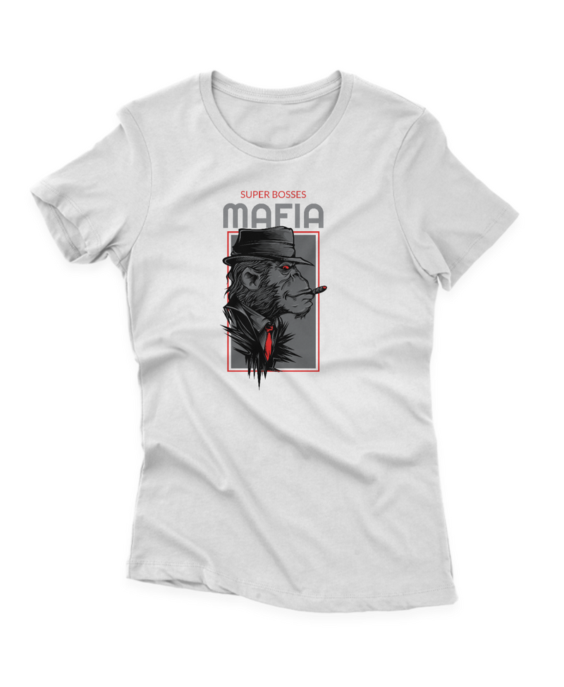 Camiseta Manga Curta Feminina Super Bosses Mafia
