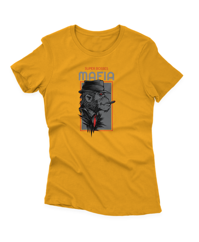 Camiseta Manga Curta Feminina Super Bosses Mafia