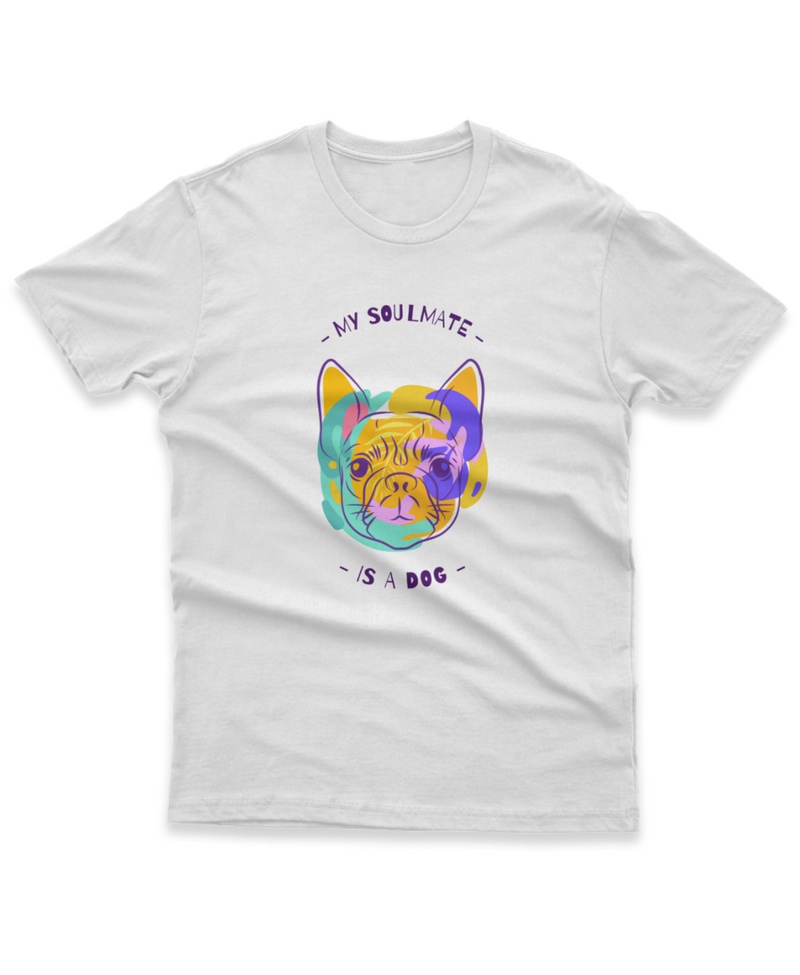Camiseta Manga Curta Unisex My Soulmate is a Dog